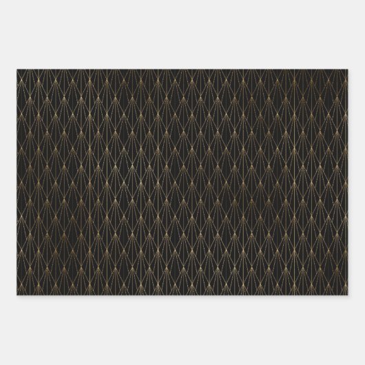 Kunstdeklaag voor gouden en zwarte inpakbladen inpakpapier vel (Voorkant 2)