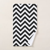 Kunstdeklasjes met zwart-wit en een witte retro bad handdoek (Handdoek)