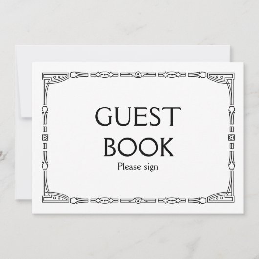 Kunstdekletjes met deco-stijl bruiloft kaart (Voorkant)