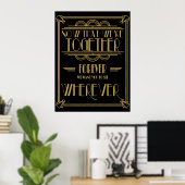 Kunstdezetplan bruiloft poster (Thuiskantoor)