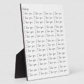 Kunstdisplay 'Schatje ik hou van jou' Fotoplaat (Zijkant)