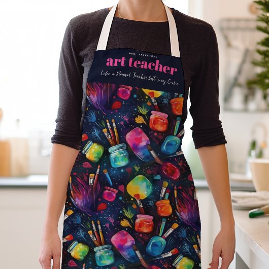 kunstdocent | Als een normale leraar monogram Schort