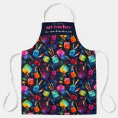 kunstdocent | Als een normale leraar monogram Schort (Voorkant)