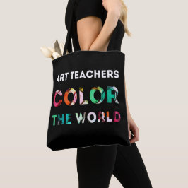 Kunstdocenten cadeau. Kleur de wereld. Tote Bag