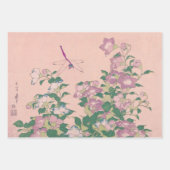 kunstdragonfly en bloemen schilderen inpakpapier vel (Voorkant 2)