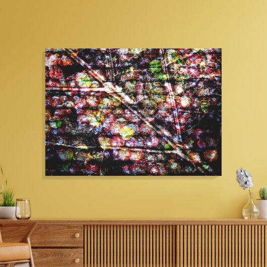 Kunstdruiven op blad canvas afdruk (Insitu (Woonkamer))