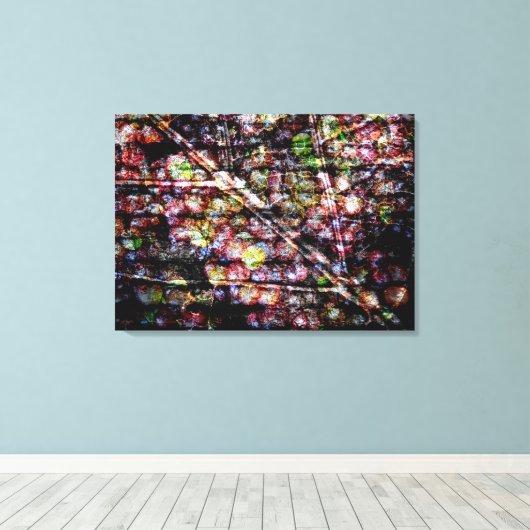 Kunstdruiven op blad canvas afdruk (Insitu (Houten vloer))