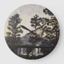 Kunstdruk op de muurklok van "A Light Ghear"