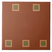 Kunsten en ambachten Pleinen - Klei Olijf en Zand  Tegeltje (Voorkant)