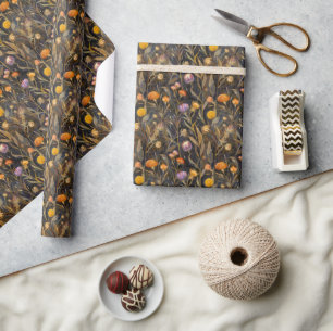 Kunsten en ambachten Schotse distel en wilde bloem Cadeaupapier