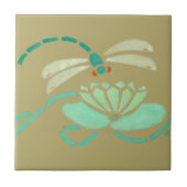kunsten en kunstwerken 1906 - Dragonfly-ontwerp Tegeltje (Voorkant)