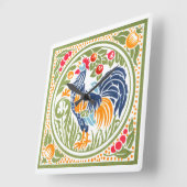 kunsten-hertoster en fruit vierkante klok (Hoek)