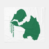  kunsten op school Groene silhouettes Fleece Deken (Voorkant (Horizontaal))