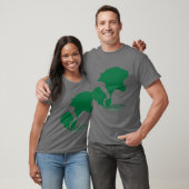  kunsten op school Groene silhouettes T-shirt (Unisex)