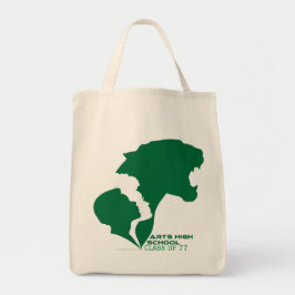 kunsten op school Groene silhouettes Tote Bag