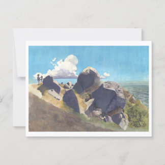 Kunstenaar aan de Californische kust Briefkaart