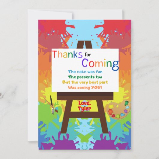 Kunstenaar bedankkaart (Voorkant)