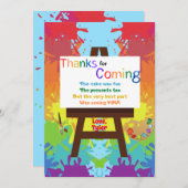 Kunstenaar bedankkaart (Voorkant / Achterkant)