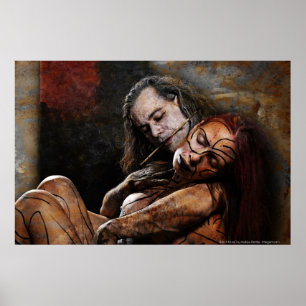 'Kunstenaar en muze' van Andrew Gettler Poster