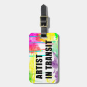 Kunstenaar in transito Bagagelabel Waterverf (Voorkant verticaal)
