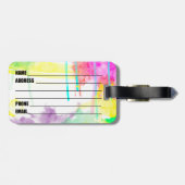 Kunstenaar in transito Bagagelabel Waterverf (Achterkant horizontaal)