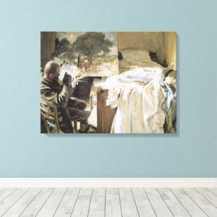 Kunstenaar in zijn atelier door John Singer Sargen Canvas Afdruk