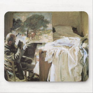 Kunstenaar in zijn atelier door John Singer Sargen Muismat
