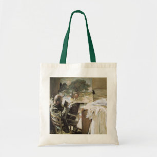 Kunstenaar in zijn atelier door John Singer Sargen Tote Bag