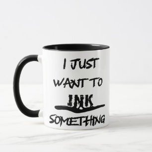 Kunstenaar Inkt Tekening Typografie Koffie Mok
