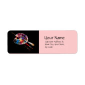 KUNSTENAAR KLEUR PALET, zwart roze Etiket (Voorkant)