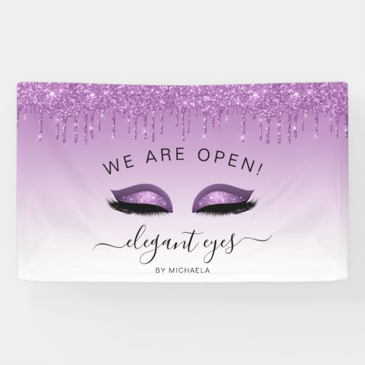 Kunstenaar maken we zijn open glitterriem-ogen Paa Spandoek (Horizontaal)