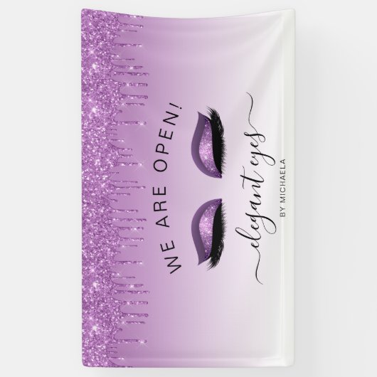 Kunstenaar maken we zijn open glitterriem-ogen Paa Spandoek (Verticaal)