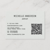 Kunstenaar moderne kleurrijke QR-code Visitekaartje (Achterkant)