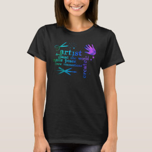 kunstenaar - schilder de wereld t-shirt