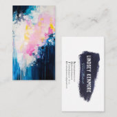 Kunstenaar schilder met media-icoon visitekaartje (Voorkant / Achterkant)