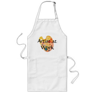 Kunstenaar Schilderende Schilders Ambachten Koken Lang Schort