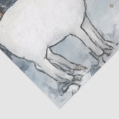 Kunstenaar Snowman Forest Illustratie Kerstmis Tissuepapier (Detail)