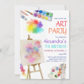 Kunstenaar Verjaardagsfeest Kaart (Voorkant)