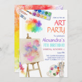 Kunstenaar Verjaardagsfeest Kaart (Voorkant / Achterkant)