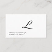 kunstenaar visitekaartje (Achterkant)