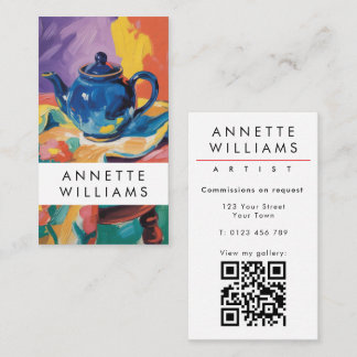 Kunstenaar voeg je kunst toe visitekaartje