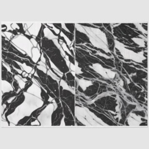 Kunstenaar Zwart Wit Abstract Marmeren Textuur 1a Tissuepapier