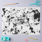 Kunstenaar Zwart Wit Verf Splatter Grunge Textuur Tissuepapier (Craft)