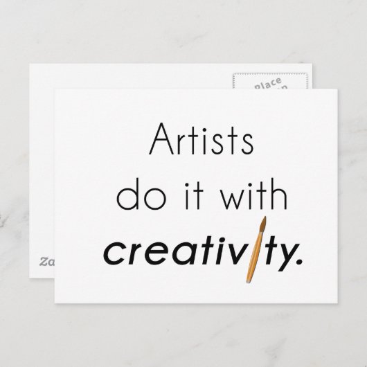 Kunstenaars doen dat met creativiteit briefkaart (Voorkant / Achterkant)