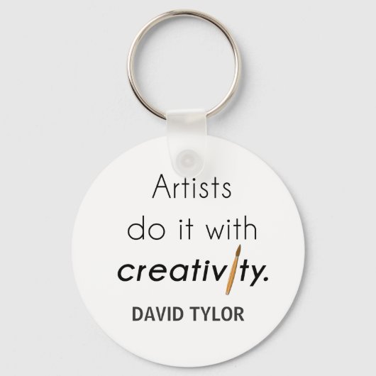 Kunstenaars doen dat met creativiteit sleutelhanger (Voorkant)