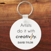 Kunstenaars doen dat met creativiteit sleutelhanger (Voorkant)