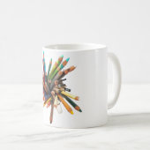 Kunstenaars gekleurde oliepencils koffiemok (Voorkant rechts)