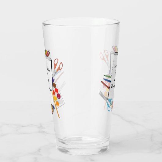 Kunstenaars schilderen water glas (Rechts)