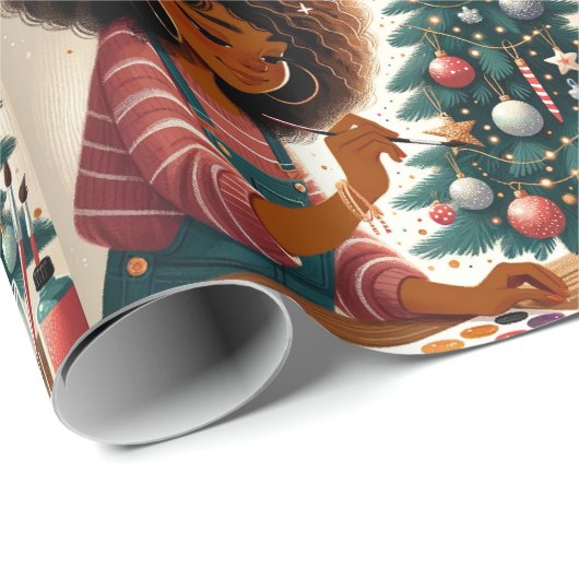 Kunstenaarschap Kerst-Kerstmis Verpakking papier (Rol Hoek)