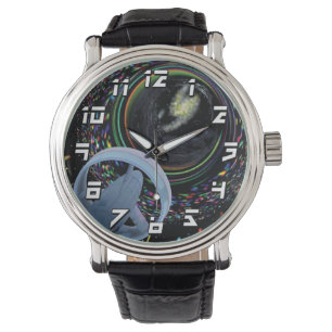 Kunstenaarsconcept van het ruimtevaartuig met Alcu Horloge